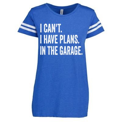 I Can't I Have Plans In The Garage Funny Car Mechanic Meaningful Gift Enza Ladies Jersey Football T-Shirt