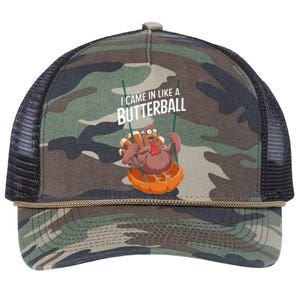 I Came In Like A Butterball Funny Thanksgiving Retro Rope Trucker Hat Cap