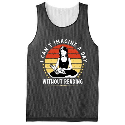 I Can't Imagine My Day Without Reading Mesh Reversible Basketball Jersey Tank