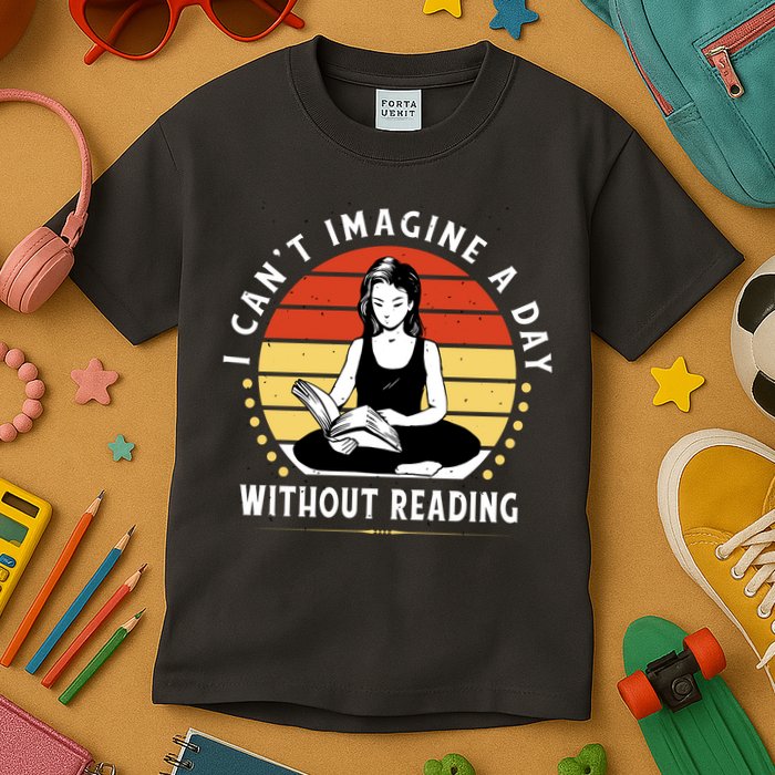 I Can't Imagine My Day Without Reading Kids T-Shirt