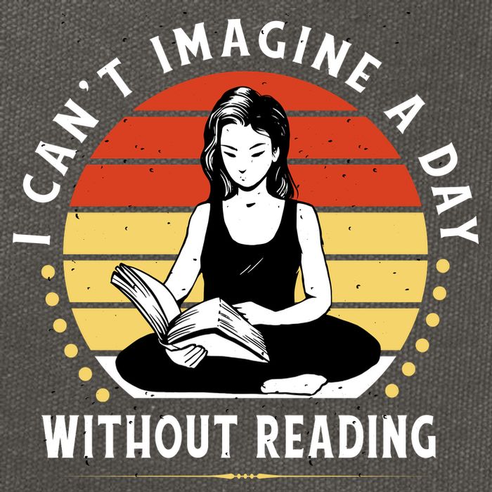 I Can't Imagine My Day Without Reading Cotton Canvas Backpack