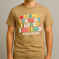 I Came I Taught I Loved I Retired Funny Teacher Retirement T-Shirt