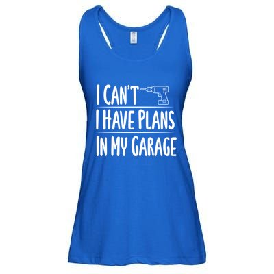 I Can't I Have Plans In My Garage Gift Ladies Essential Flowy Tank