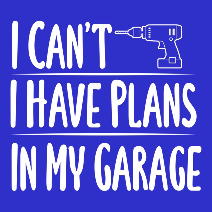 I Can't I Have Plans In My Garage Gift Pom Pom 12in Knit Beanie