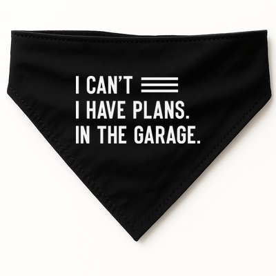 I Cant I Have Plans In The Garage Car Mechanic USA-Made Doggie Bandana