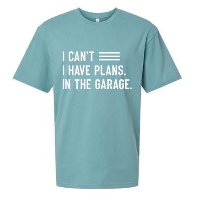 I Cant I Have Plans In The Garage Car Mechanic Sueded Cloud Jersey T-Shirt