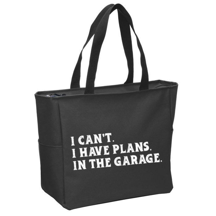 I Cant I Have Plans In The Garage Zip Tote Bag