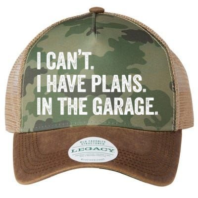 I Can't I Have Plans In The Garage Car Mechanic Funny Cute Gift Legacy Tie Dye Trucker Hat