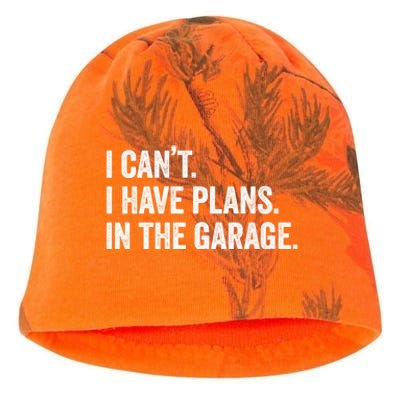 I Can't I Have Plans In The Garage Car Mechanic Funny Cute Gift Kati - Camo Knit Beanie