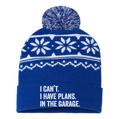 I Can't I Have Plans In The Garage Car Mechanic Funny Cute Gift USA-Made Snowflake Beanie