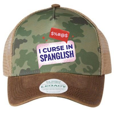 I Curse In Spanglish Funny Spanish Legacy Tie Dye Trucker Hat