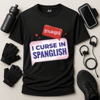 I Curse In Spanglish Funny Spanish Cooling Performance Crew T-Shirt