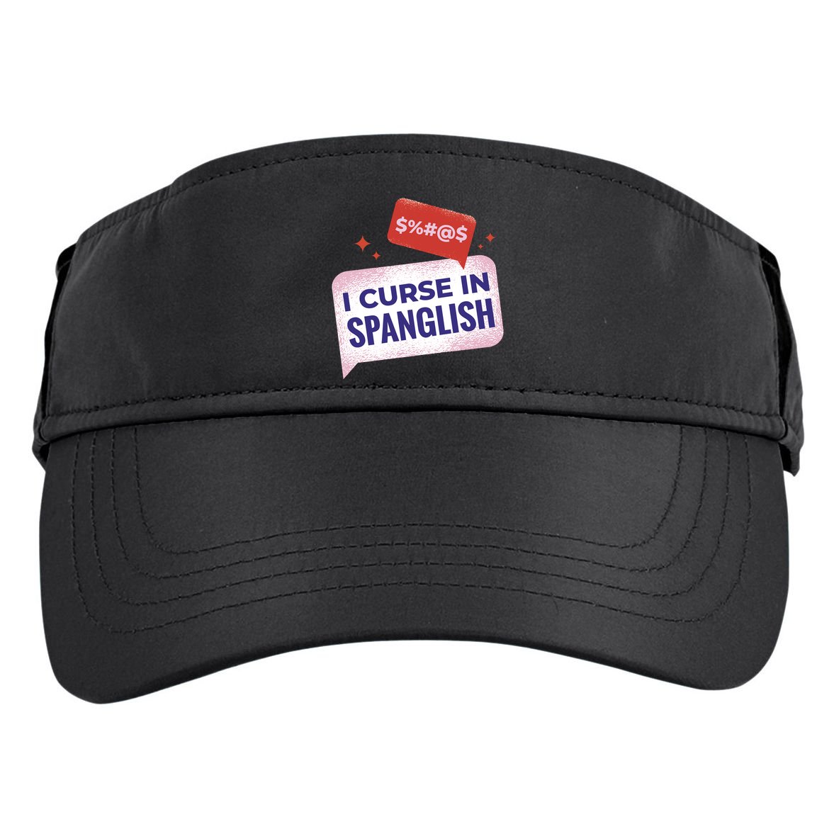 I Curse In Spanglish Funny Spanish Adult Drive Performance Visor