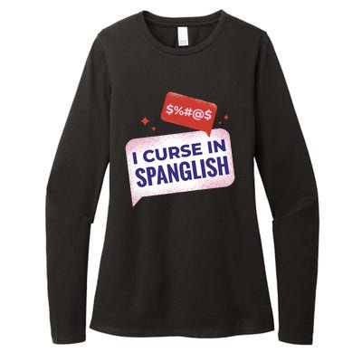 I Curse In Spanglish Funny Spanish Womens CVC Long Sleeve Shirt