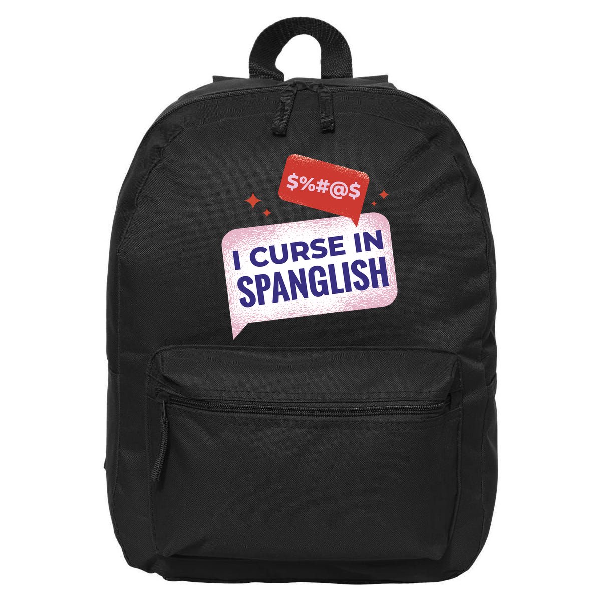 I Curse In Spanglish Funny Spanish 16 in Basic Backpack