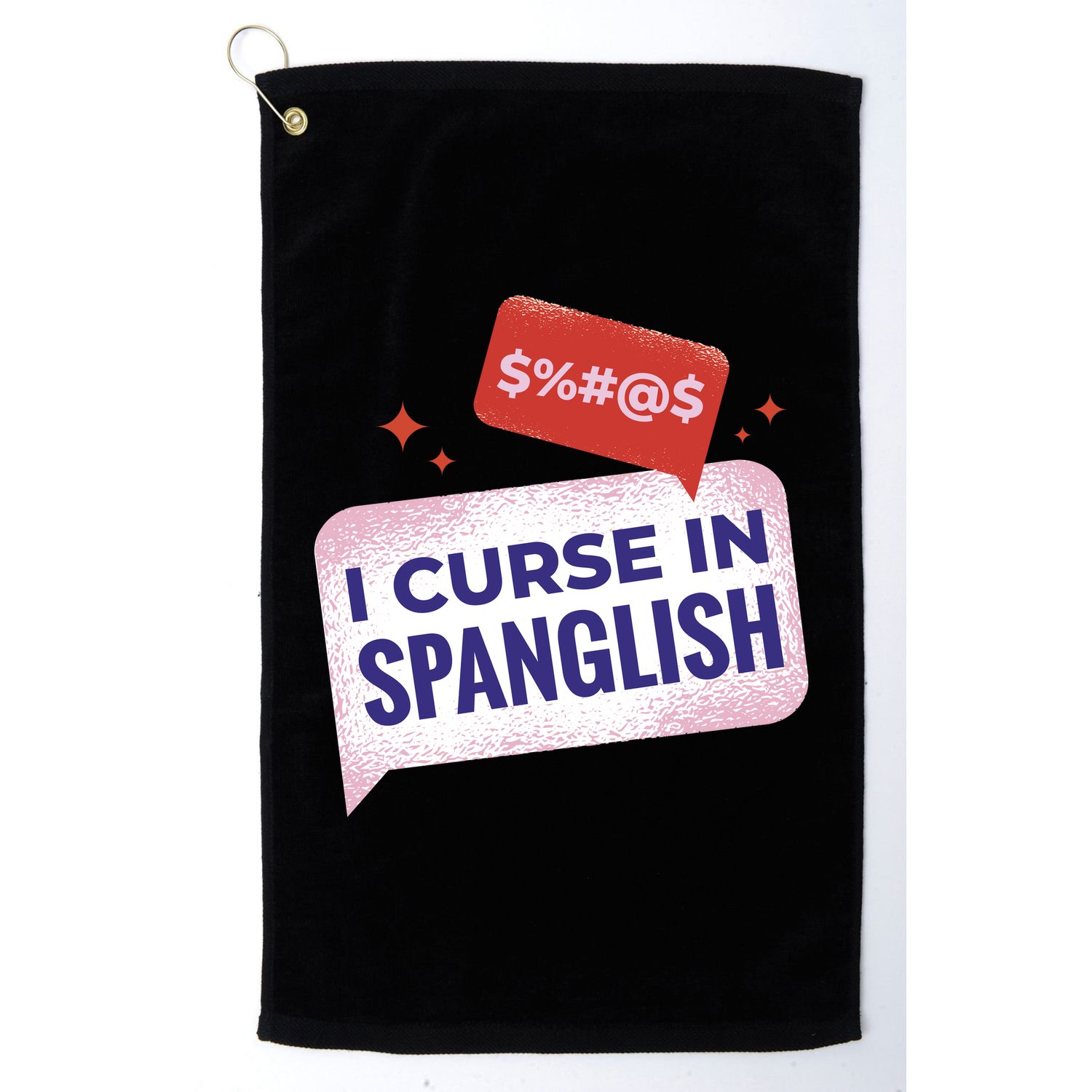 I Curse In Spanglish Funny Spanish Golf Towel