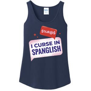 I Curse In Spanglish Funny Spanish Ladies Essential Tank