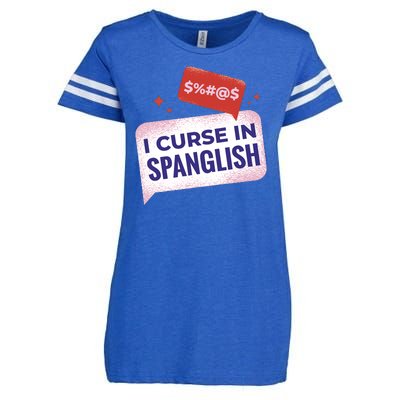 I Curse In Spanglish Funny Spanish Enza Ladies Jersey Football T-Shirt