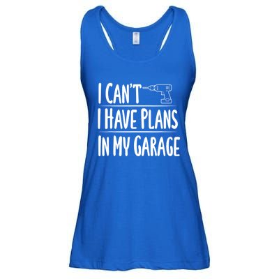 I Can't I Have Plans In My Garage Gift Ladies Essential Flowy Tank