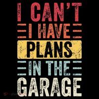 I Cant I Have Plans In The Garage Funny Car Mechanic Retro Apron