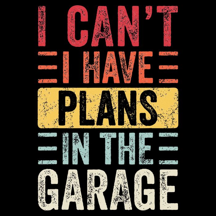 I Cant I Have Plans In The Garage Funny Car Mechanic Retro Sustainable Bucket Hat
