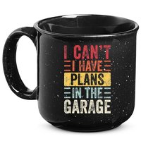 I Cant I Have Plans In The Garage Funny Car Mechanic Retro 15oz Campfire Ceramic Mug