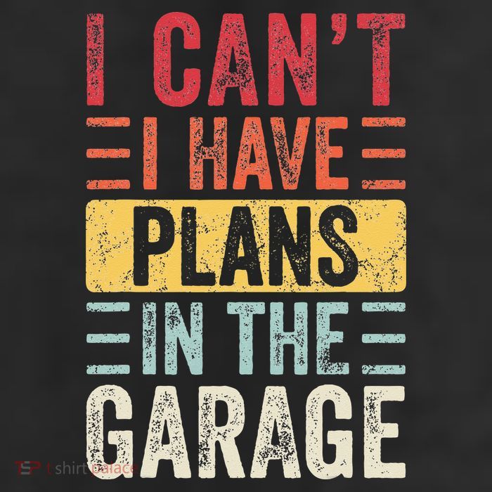 I Cant I Have Plans In The Garage Funny Car Mechanic Retro 25L Jumbo Tote
