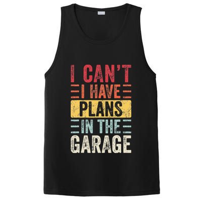 I Cant I Have Plans In The Garage Funny Car Mechanic Retro PosiCharge Competitor Tank