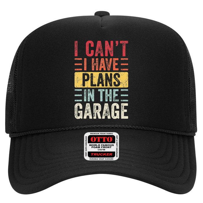 I Cant I Have Plans In The Garage Funny Car Mechanic Retro Hat