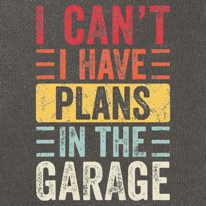 I Cant I Have Plans In The Garage Funny Car Mechanic Retro Cotton Canvas Backpack
