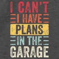 I Cant I Have Plans In The Garage Funny Car Mechanic Retro Vector Backpack