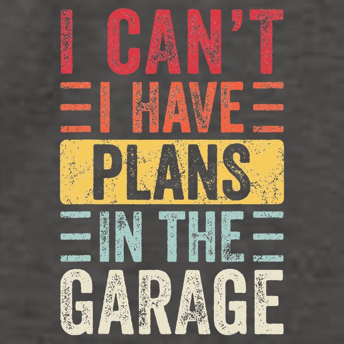I Cant I Have Plans In The Garage Funny Car Mechanic Retro Vector Backpack