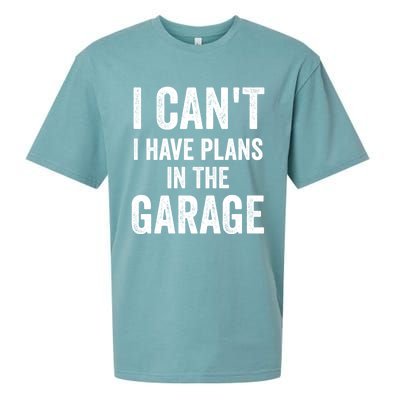 I Can't I Have Plans In The Garage Car Mechanic Gift Sueded Cloud Jersey T-Shirt