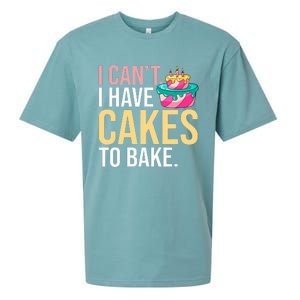 I Can't I Have Cakes To Bake Sueded Cloud Jersey T-Shirt