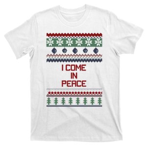 I Come In Peace Im Peace Funny Couple Christmas Ugly Sweater T-Shirt