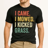 I Came I Mowed I Kicked Grass Funny Lawn Mowing Gardener Cooling Performance Crew T-Shirt