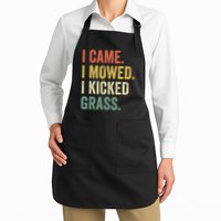 I Came I Mowed I Kicked Grass Funny Lawn Mowing Gardener Apron