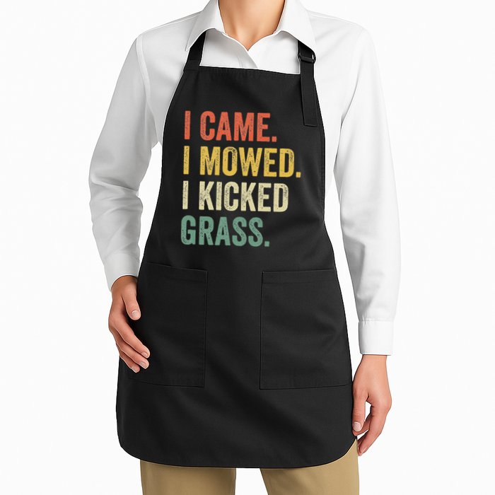I Came I Mowed I Kicked Grass Funny Lawn Mowing Gardener Apron