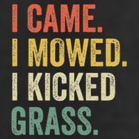 I Came I Mowed I Kicked Grass Funny Lawn Mowing Gardener Adult Drive Performance Visor