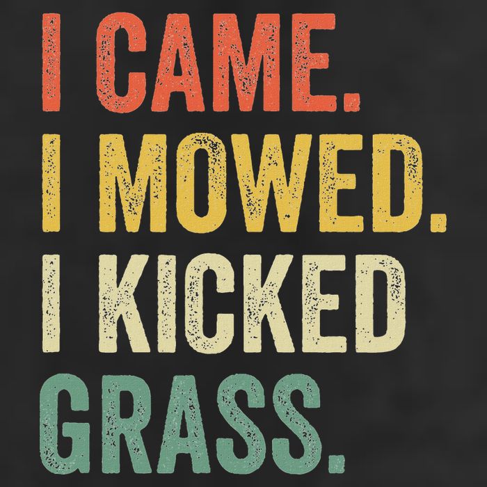 I Came I Mowed I Kicked Grass Funny Lawn Mowing Gardener Golf Towel