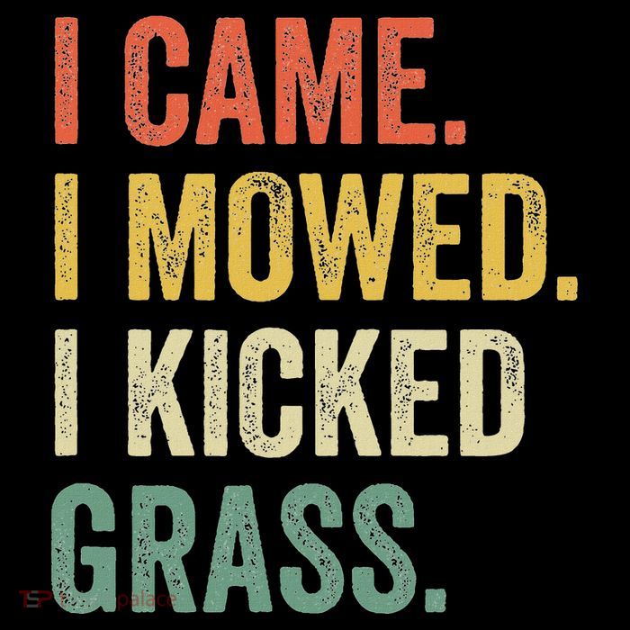 I Came I Mowed I Kicked Grass Funny Lawn Mowing Gardener Womens T-Shirt