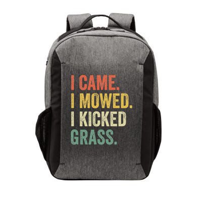 I Came I Mowed I Kicked Grass Funny Lawn Mowing Gardener Vector Backpack