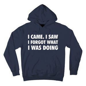 I Came I Saw I Forgot What I Was Doing Sarcastic Tall Hoodie