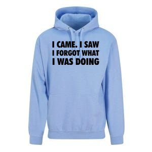 I Came I Saw I Forgot What I Was Doing Sarcastic Unisex Surf Hoodie