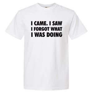 I Came I Saw I Forgot What I Was Doing Sarcastic Garment-Dyed Heavyweight T-Shirt