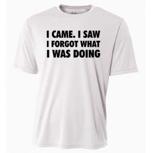 I Came I Saw I Forgot What I Was Doing Sarcastic Cooling Performance Crew T-Shirt