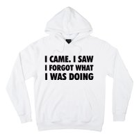 I Came I Saw I Forgot What I Was Doing Sarcastic Hoodie