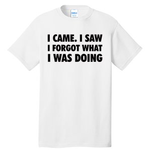 I Came I Saw I Forgot What I Was Doing Sarcastic Tall T-Shirt