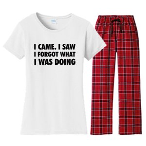 I Came I Saw I Forgot What I Was Doing Sarcastic Women's Flannel Pajama Set