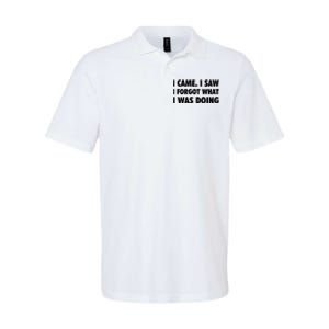 I Came I Saw I Forgot What I Was Doing Sarcastic Softstyle Adult Sport Polo